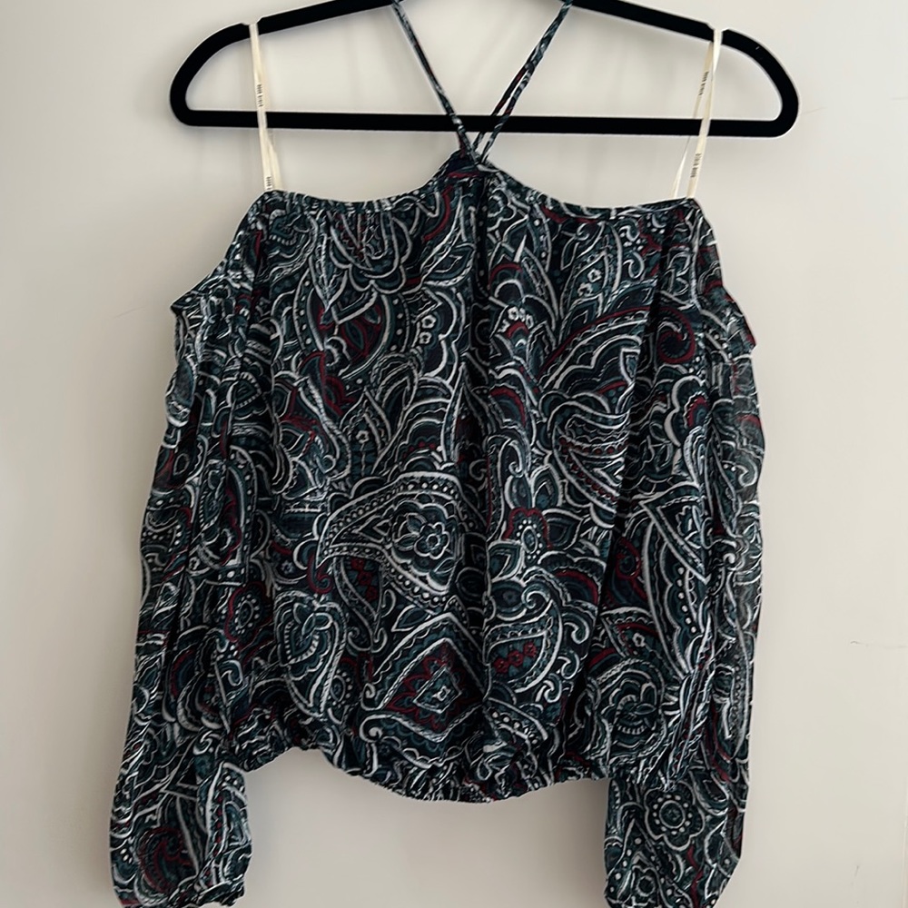 ❤️ NWT Moon River Off Shoulder Crop Blouse - Picture 1 of 5